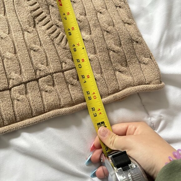 Vintage 90s Y2K Old Navy Brown Sweater Long Sleeve Pockets Womens Size Small - Picture 5 of 9